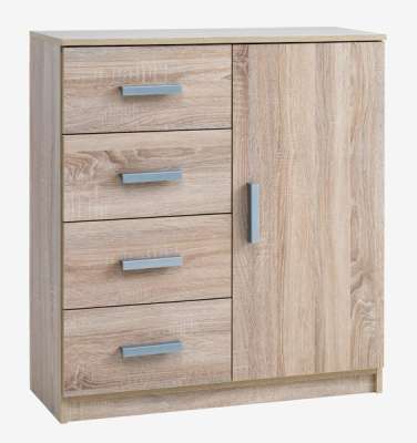 4 drawer 1 door chest TAPDRUP combi oak