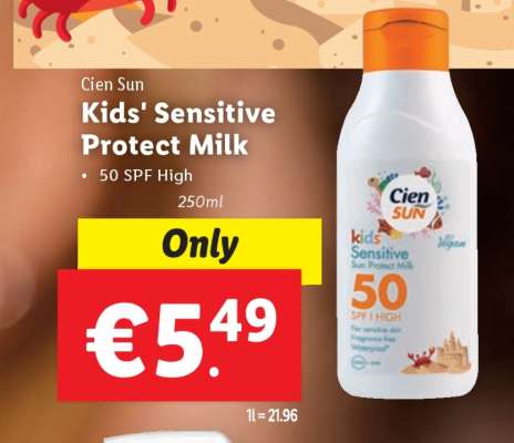 Cien Sun Kids' Sensitive Protect Milk
