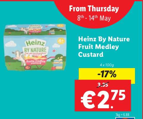 Heinz By Nature Fruit Medley Custard