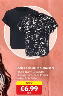 Ladies’ Crinkle Top/Trousers