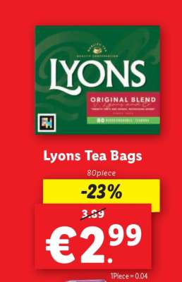 Lyons Tea Bags