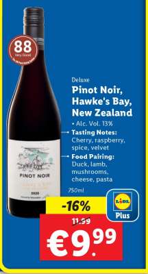 Deluxe Pinot Noir, Hawke's Bay, New Zealand