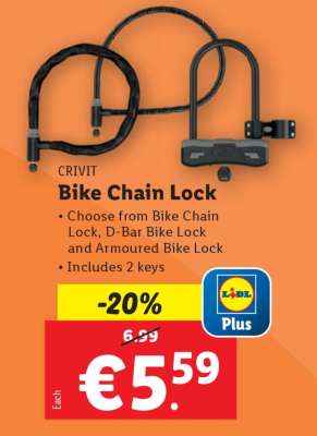 CRIVIT Bike Chain Lock