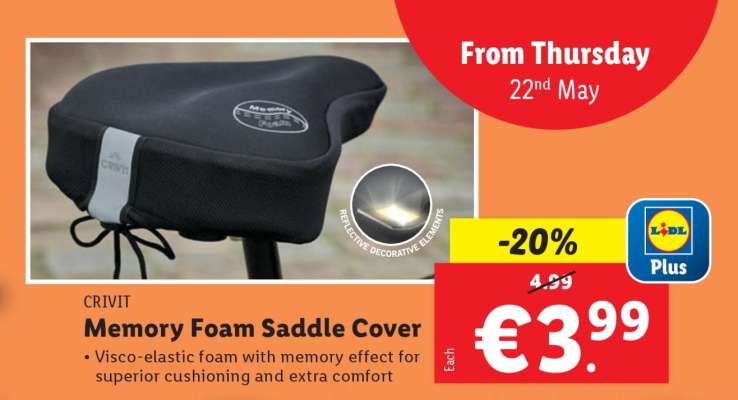 CRIVIT Memory Foam Saddle Cover