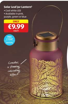 Solar Leaf Jar Lantern