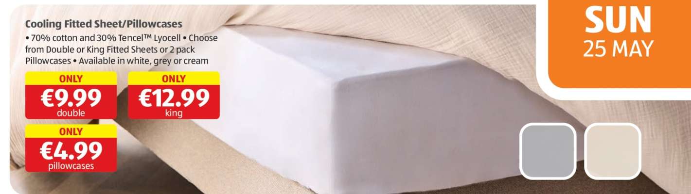 Cooling Fitted Sheet/Pillowcases - Double