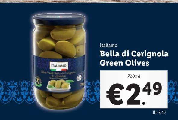 Italiamo Bella di Cerignola Green Olives