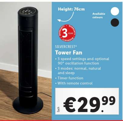 SILVERCREST Tower Fan