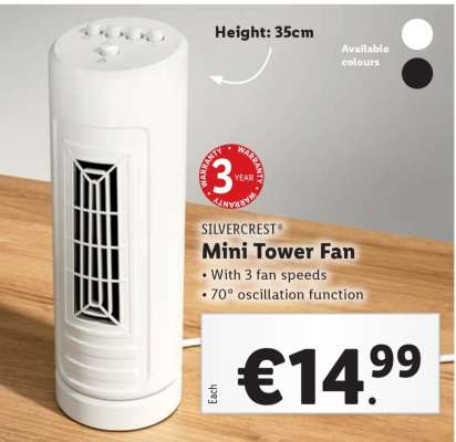 SILVERCREST Mini Tower Fan
