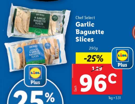 Chef Select Garlic Baguette Slices