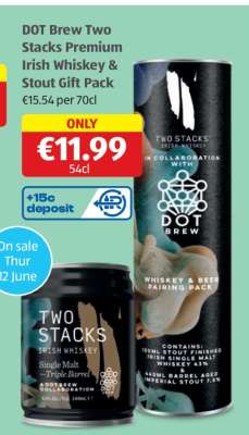 DOT Brew Two Stacks Premium Irish Whiskey & Stout Gift Pack