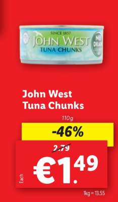 John West Tuna Chunks
