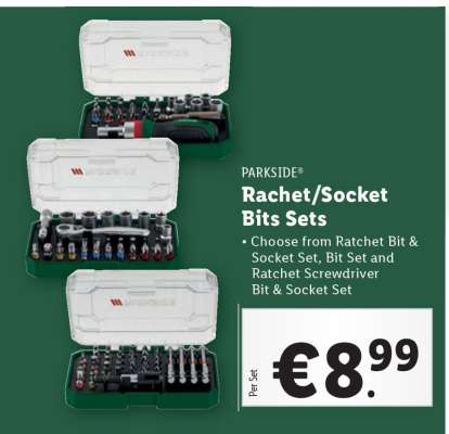 PARKSIDE Ratchet/Socket Bits Sets