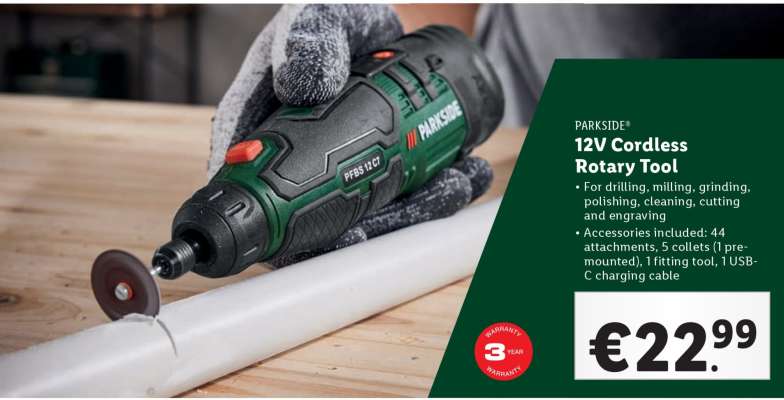Parkside 12V Cordless Rotary Tool