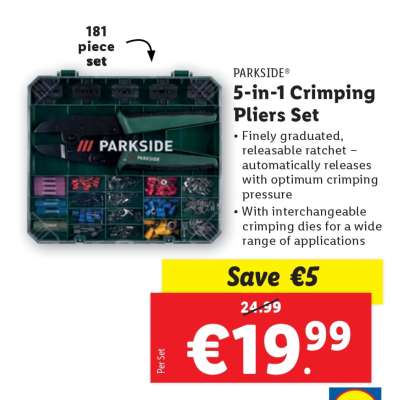 PARKSIDE 5-in-1 Crimping Pliers Set