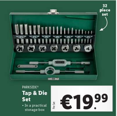 Parkside Tap & Die Set