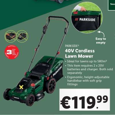 PARKSIDE 40V Cordless Lawn Mower