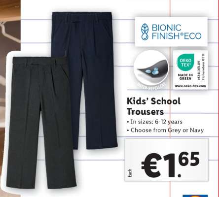 Kids' School Trousers