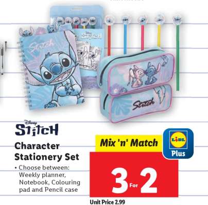 Disney Stitch Character Stationery Set